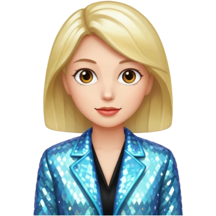 woman with sparkling jacket emoji