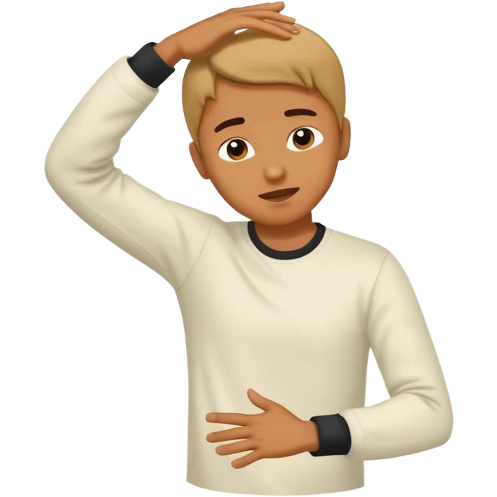 Persona haciendo el dab emoji