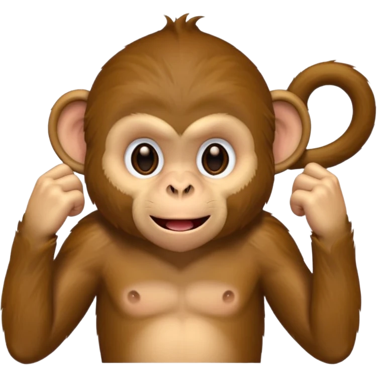 Monkey with anxiety, pulling out his hair and biting his nails  emoji