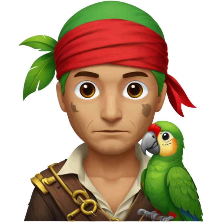 pirate and parrot emoji
