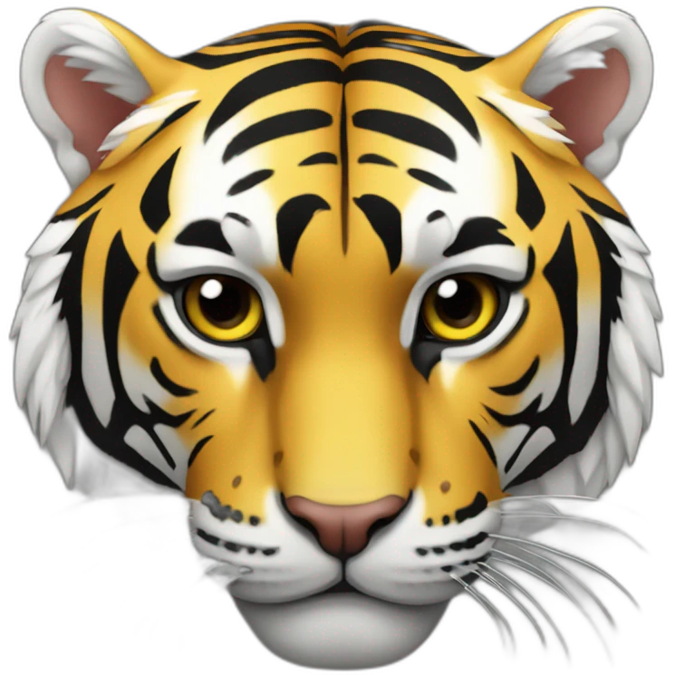 tigre con los colores de brasil emoji