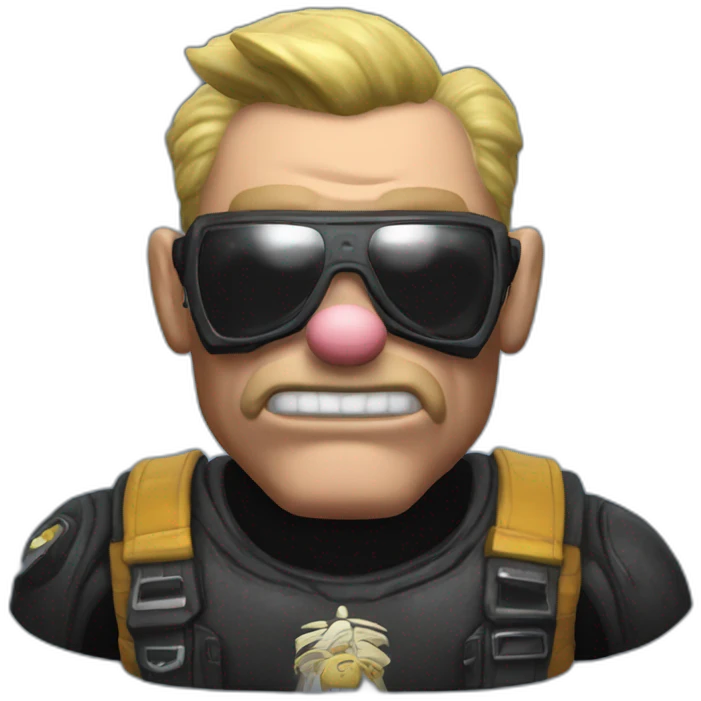 Duke nukem pig cop alien emoji