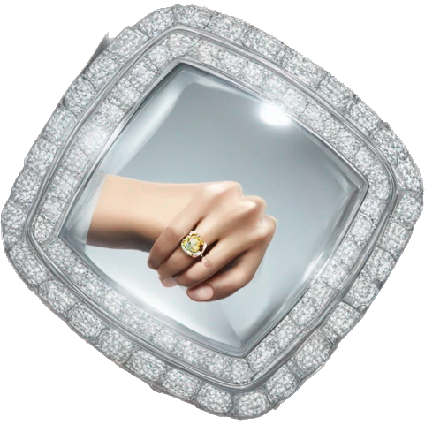 Expensive ring on woman’s hand emoji