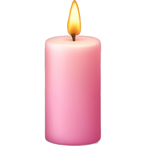 light pink candle emoji