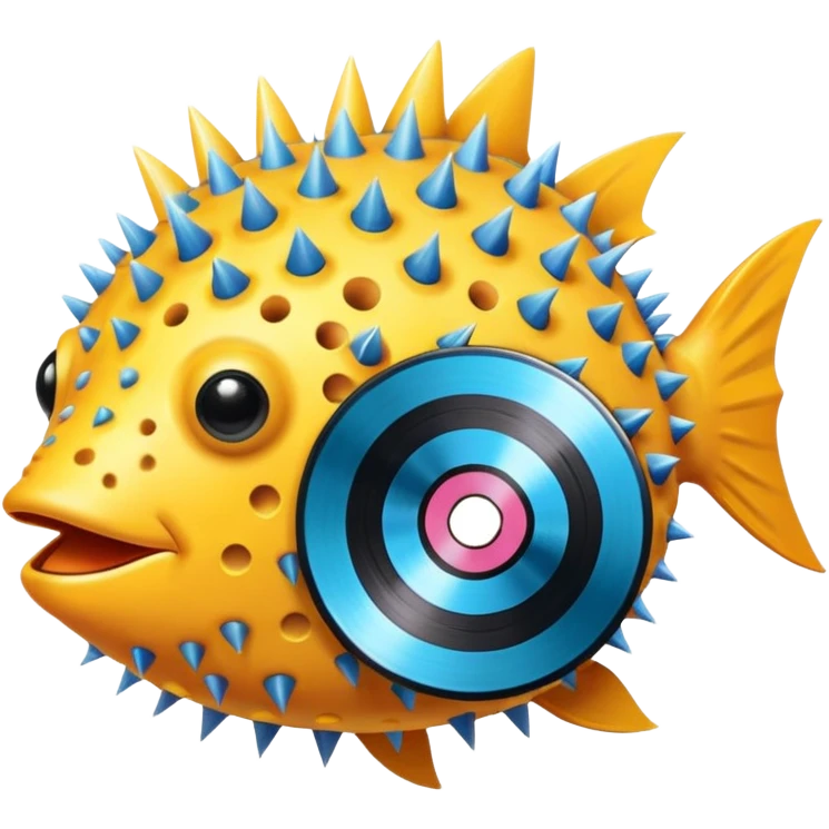 Pufferfish DJ  emoji