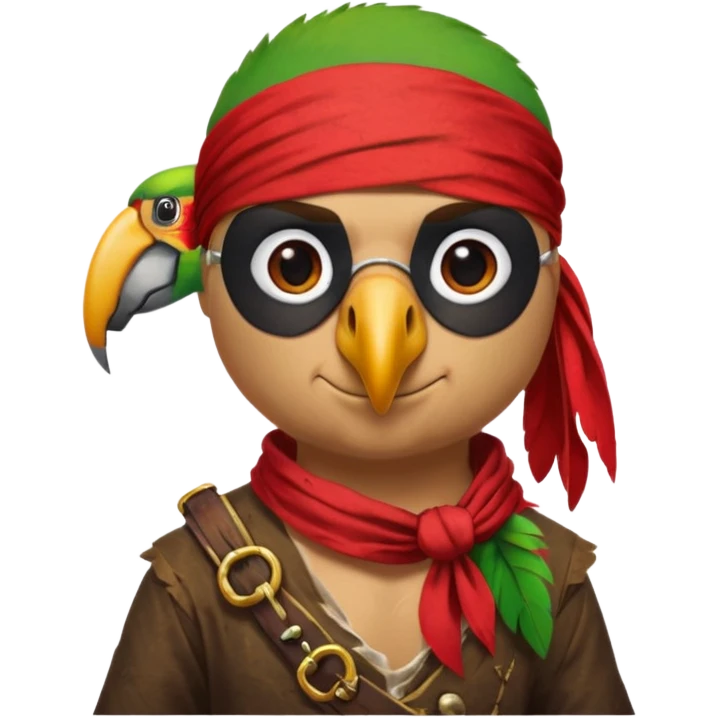 pirate and parrot emoji
