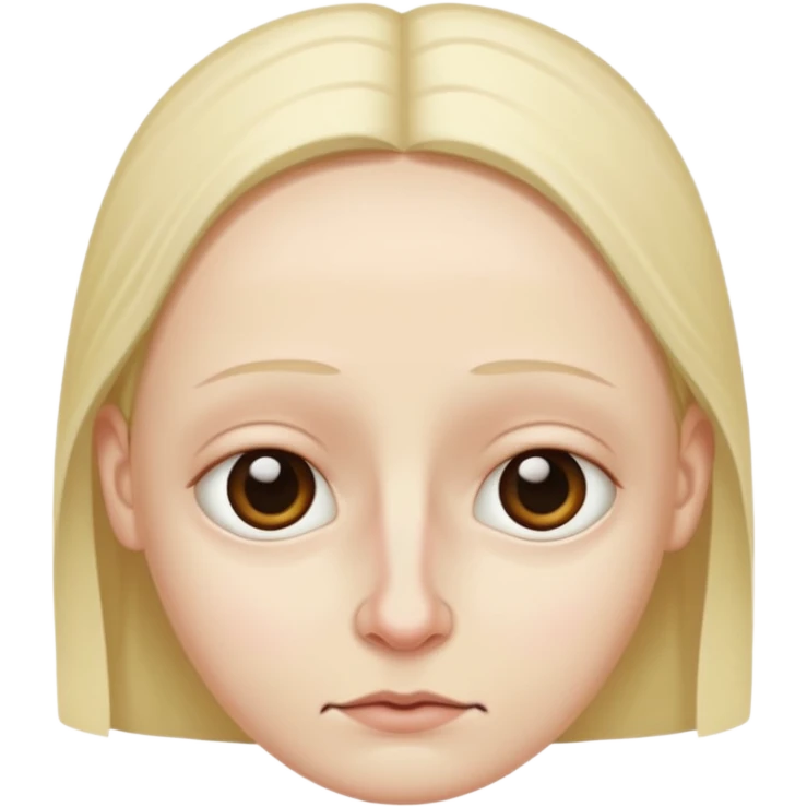 volto magro e di carnagione pallida senza il naso emoji