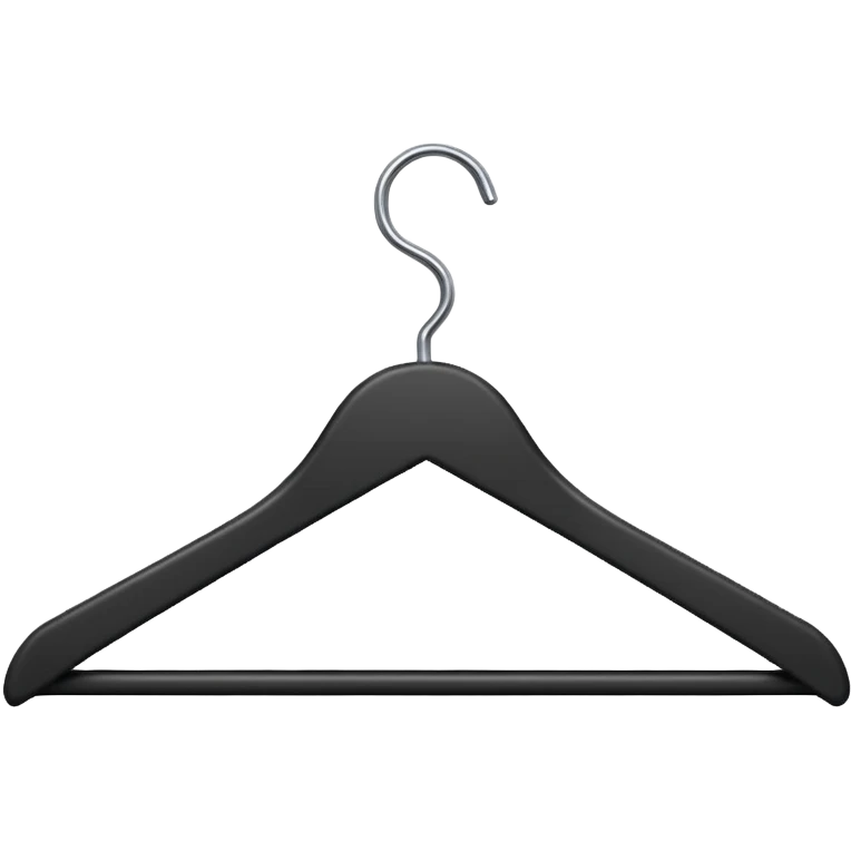 one black clothed clothing hanger emoji