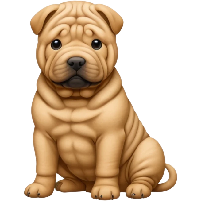 Shar Pei sitting emoji