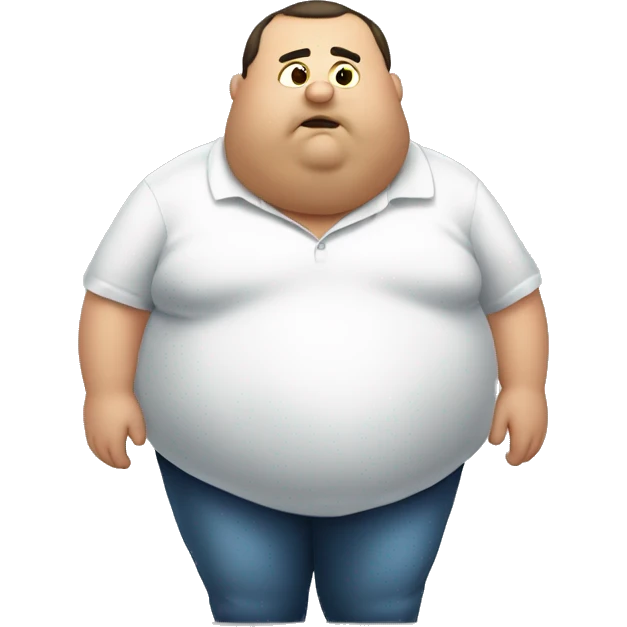 Fat man with shirt on Looking in the mirror  emoji