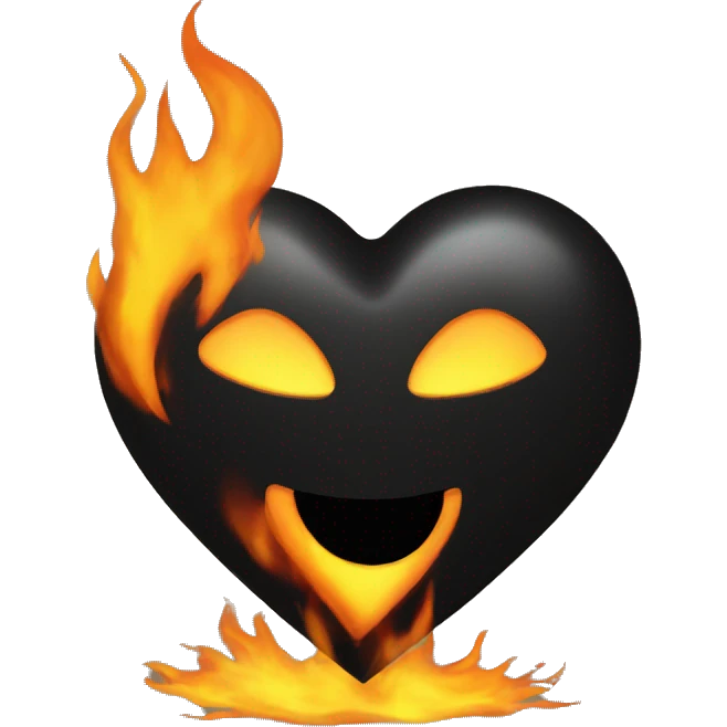 Black heart in flame emoji