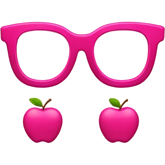 pink apple glasses emoji
