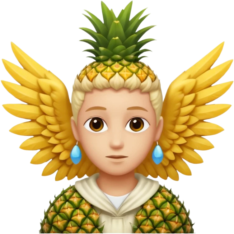 Castoro con le ali e con i capelli a forma di ananas  emoji