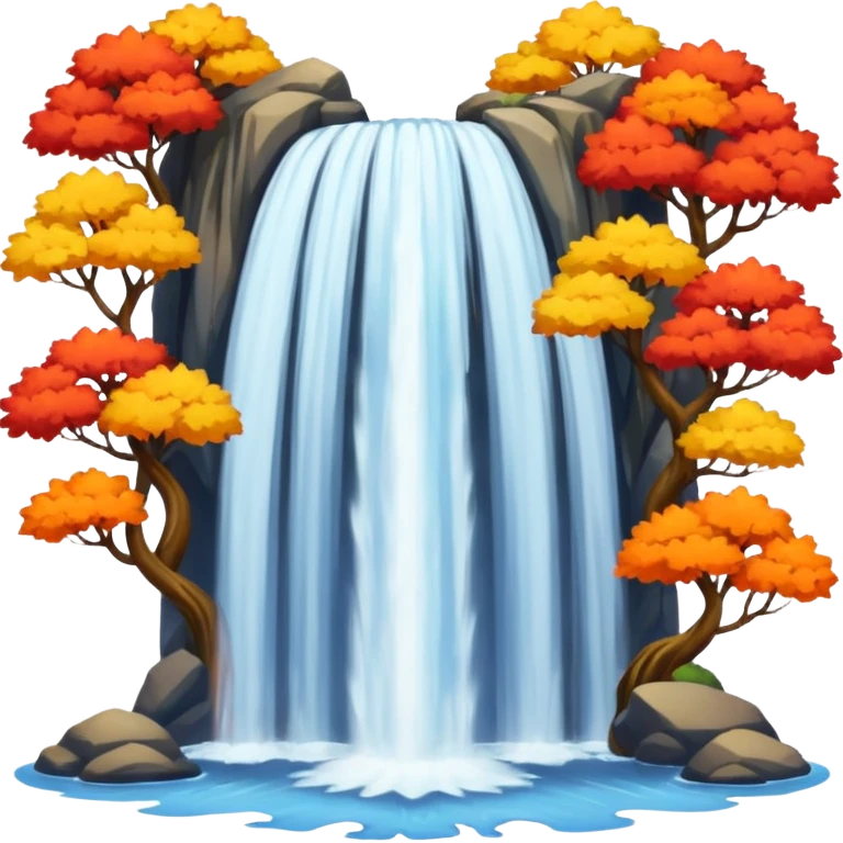 autumn waterfall emoji