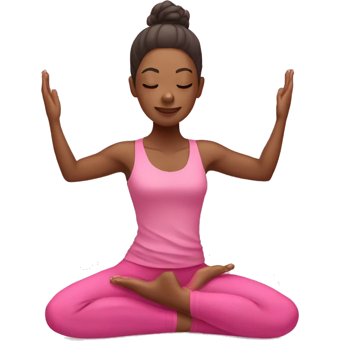 Yoga with pink clothes emoji