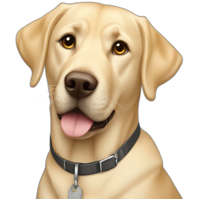 One labrador with a little boy emoji