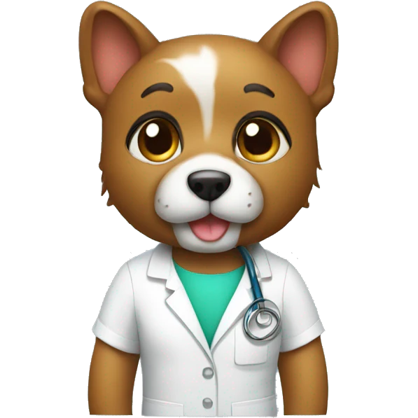 Veterinarian in superhero pose emoji