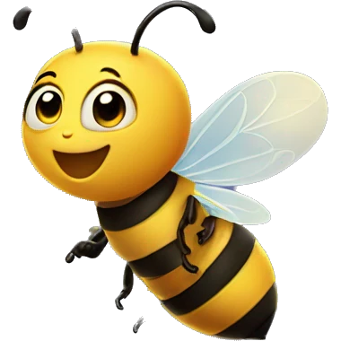 Bee making magic emoji