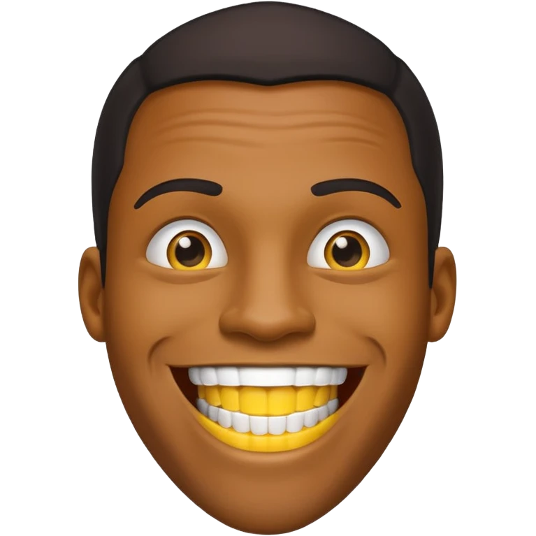 black man with yellow teeth emoji