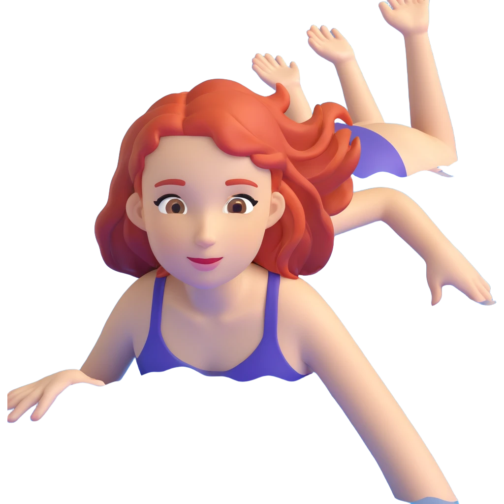 22-year-old redheaded girl athlete swimmer emoji