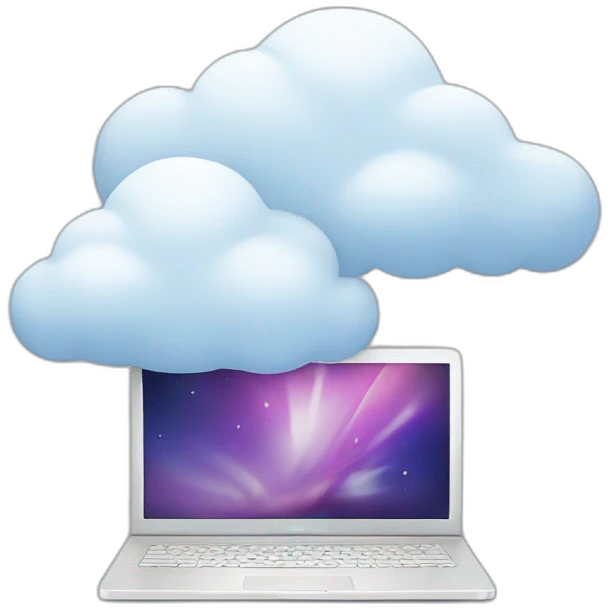 Laptop in the cloud emoji