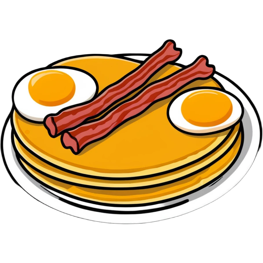 Bacon eggs and pancakes emoji