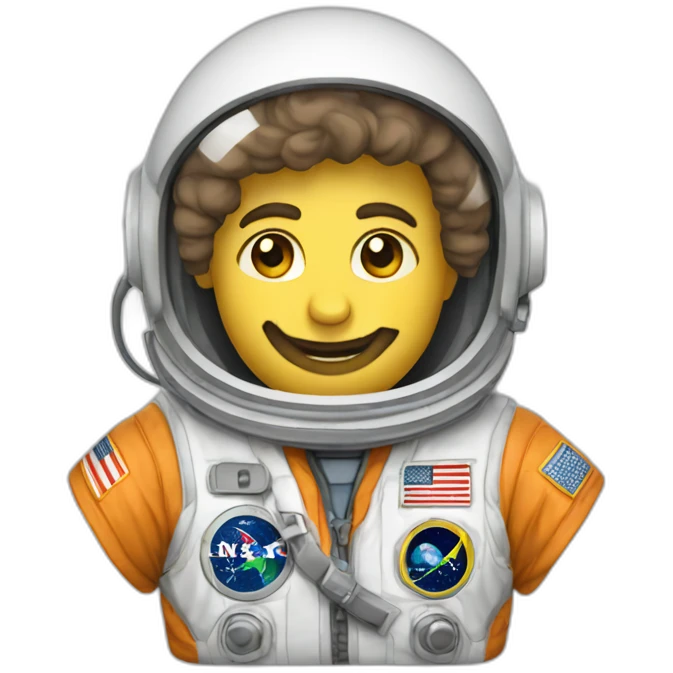 Astronauta con corbata emoji