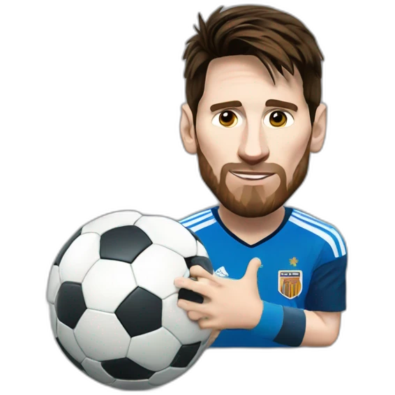Lionel Messi with world cup emoji