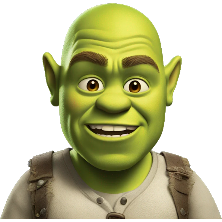 Shrek hitting the griddy emoji