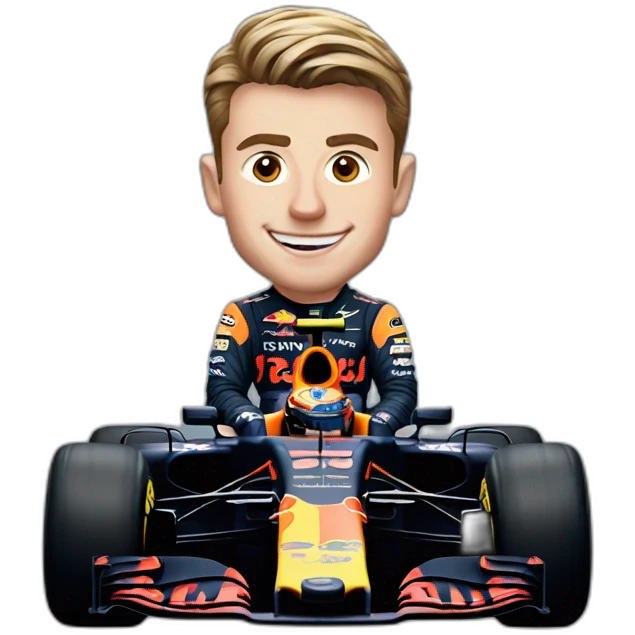 create max verstappen and f1 car emoji