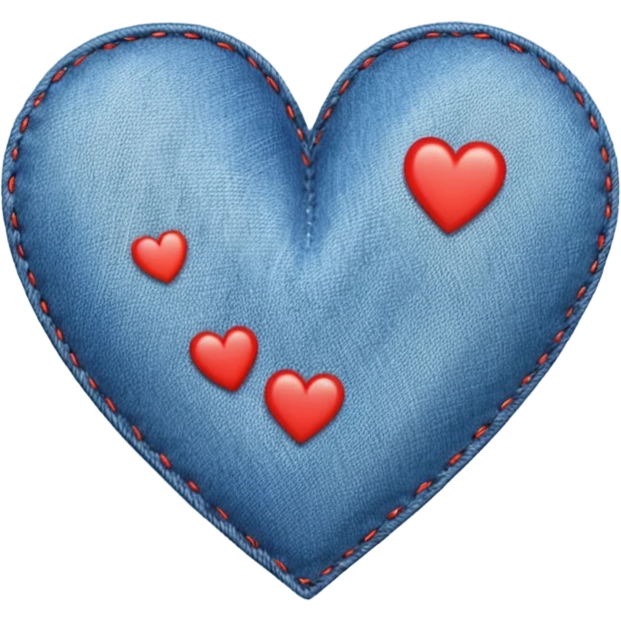 Denim heart emoji