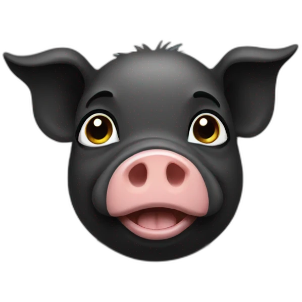 Black pig emoji