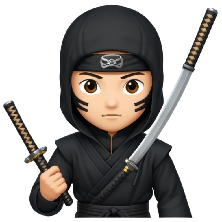 A ninja with a sword emoji