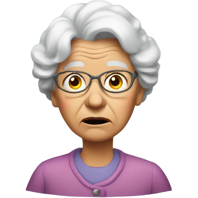 Confused grandma  emoji