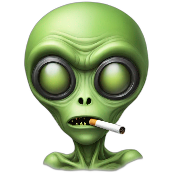 alien who smokes emoji