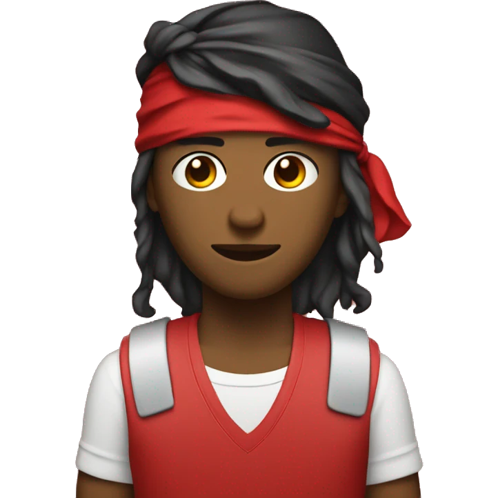 Persona con bandana roja emoji