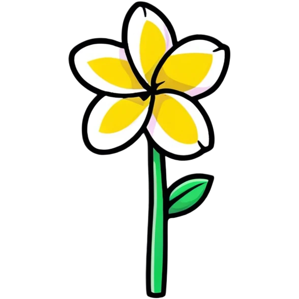 beautiful plumeria flower emoji