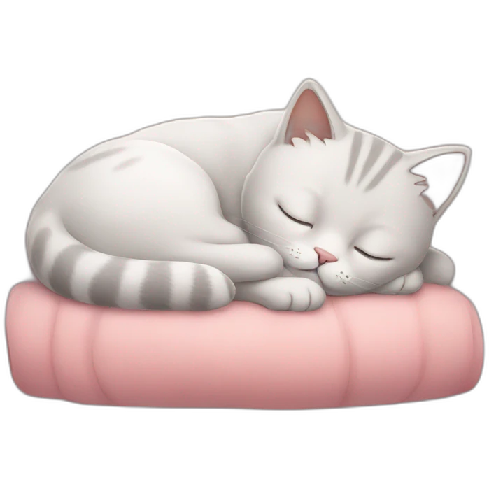 Cute cat sleeping emoji