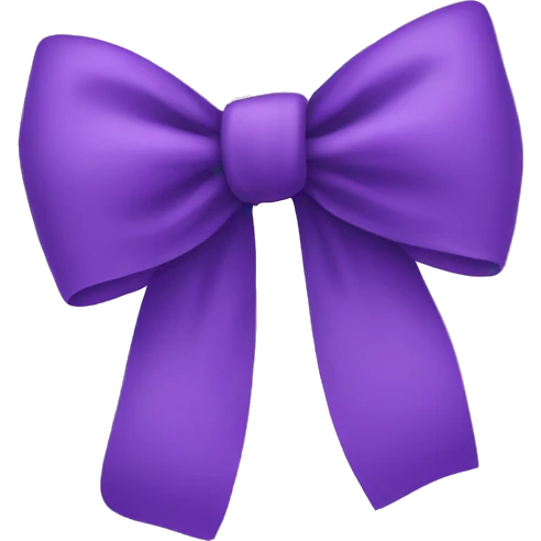 Purple bow emoji