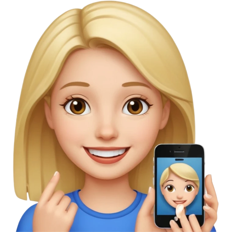 girl on facetime emoji