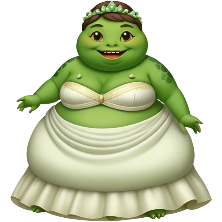 Jabba in a wedding dress emoji