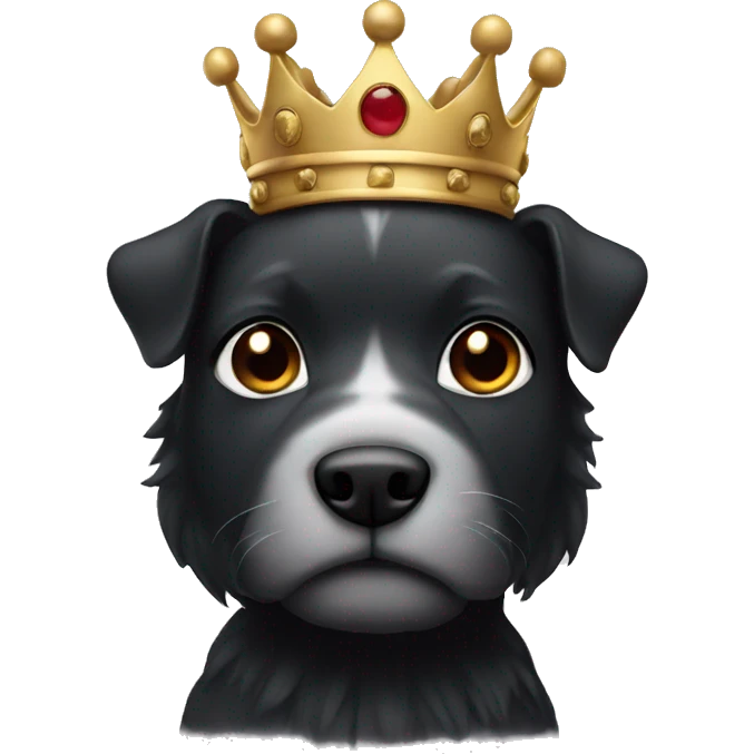 black puddel with crown emoji