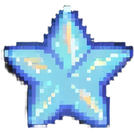 Special member star with animated sparkle effect and rare elemental colors emoji