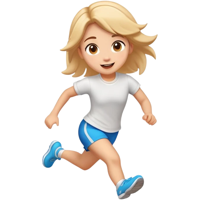 cute stella with running say hi animated  emoji