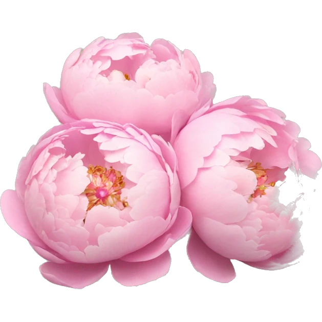 bouquet of pastel pink peonies emoji