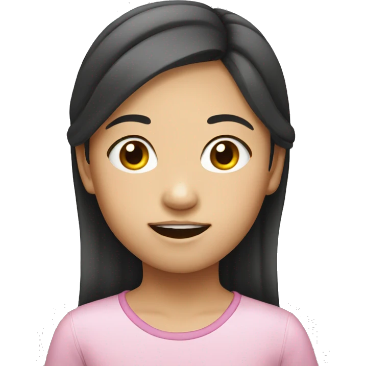 asian children young daughter face emoji