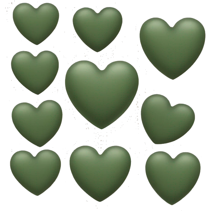 Army green heart emoji