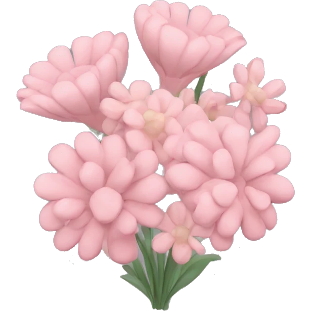 pastel pink bunch of flowers emoji