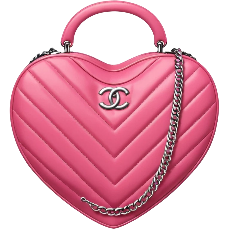chanel heart pink color bag emoji