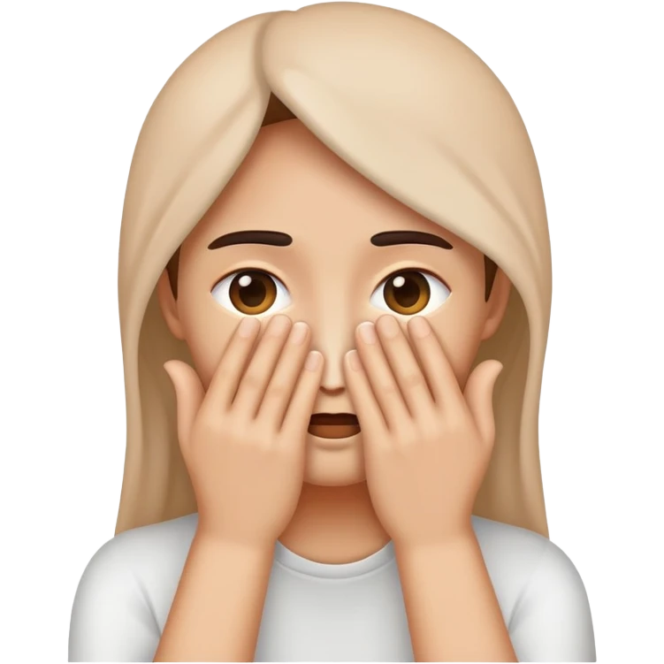 Hand over face emoji